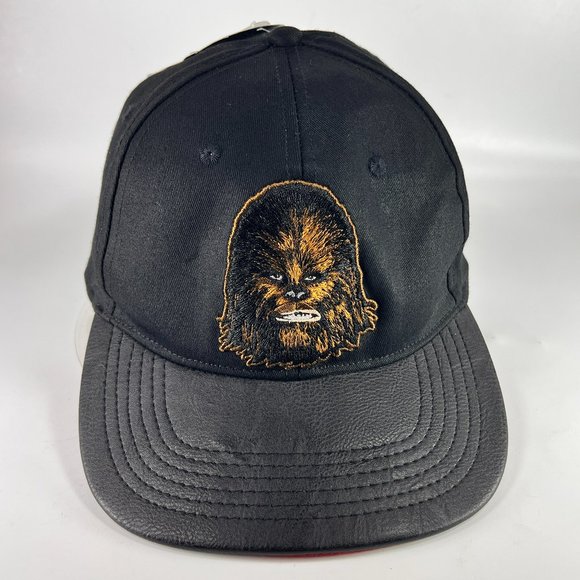 Disney Chewbacca Snapback Cap Hat Black Star Wars Lucasfilm Theme Park Mens - Picture 1 of 15